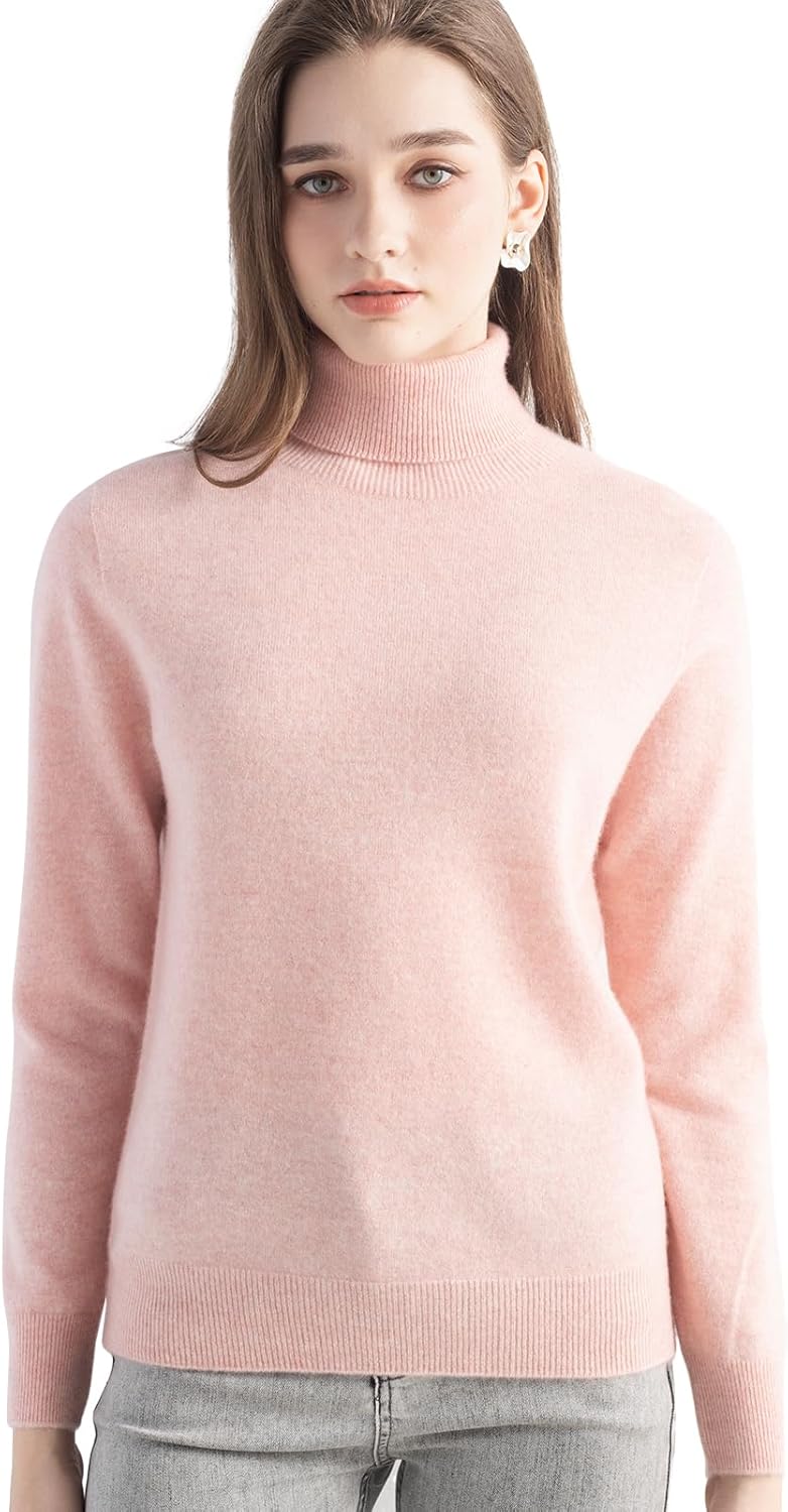 Chanyarn Women's 100% Pure Cashmere Sweater Turtleneck Long Sleeve Warm Soft 2025 Fall Winter Knit Pullover
