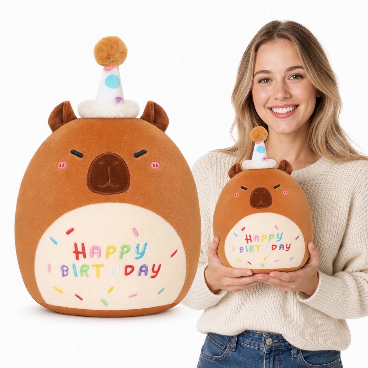 Wndgh 1-Piece Capybara Gifts, Animal Themed Capybara Teddy 25cm