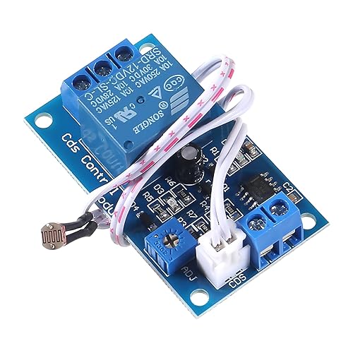 Miniatura 3 de 5 módulos de relé fotorresistente XH-M131, interruptor de control de luz CC 12 V 10 A, módulo de relé fotorresistente, sensor de detección de