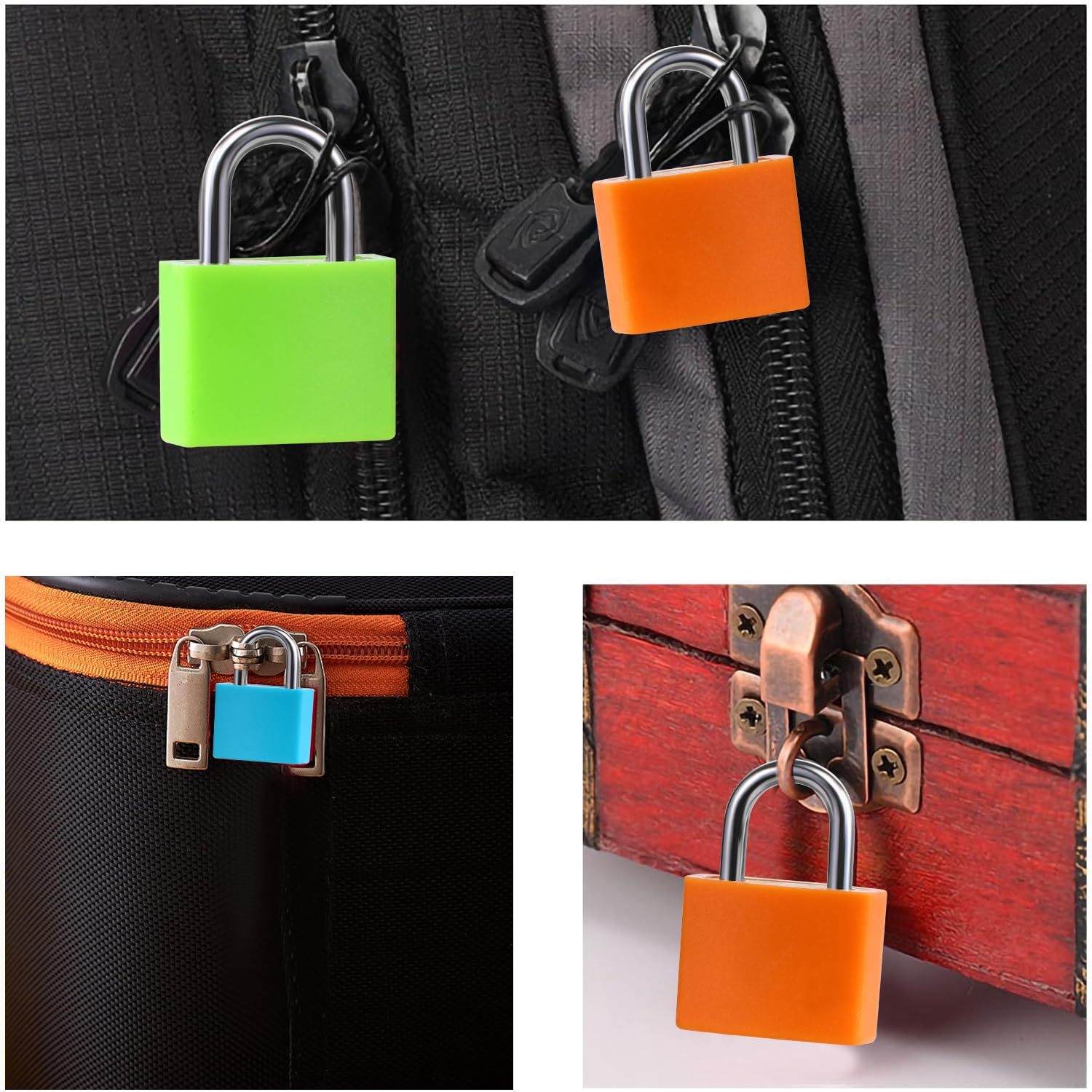 Suitcase Lock Luggage Locks with Keys 23mm Small Luggage Padlocks Locker Lock with Key Suitcase Locks Travel Locks for School Gym Classroom 3 Colors