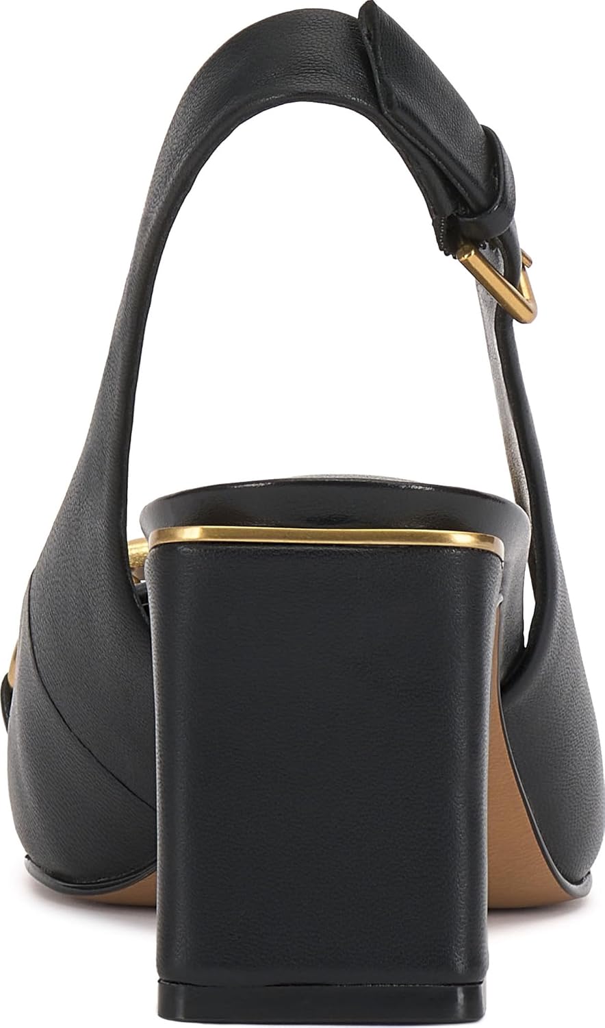 Vince Camuto Women's Hamden Chain Link Slingback Pump, Black, 7