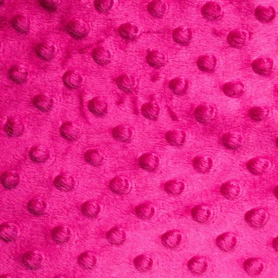 Fashion Fabric LLC Light Pink Minky Dot Fabric - Sold by The Yard - 58"/ 60"