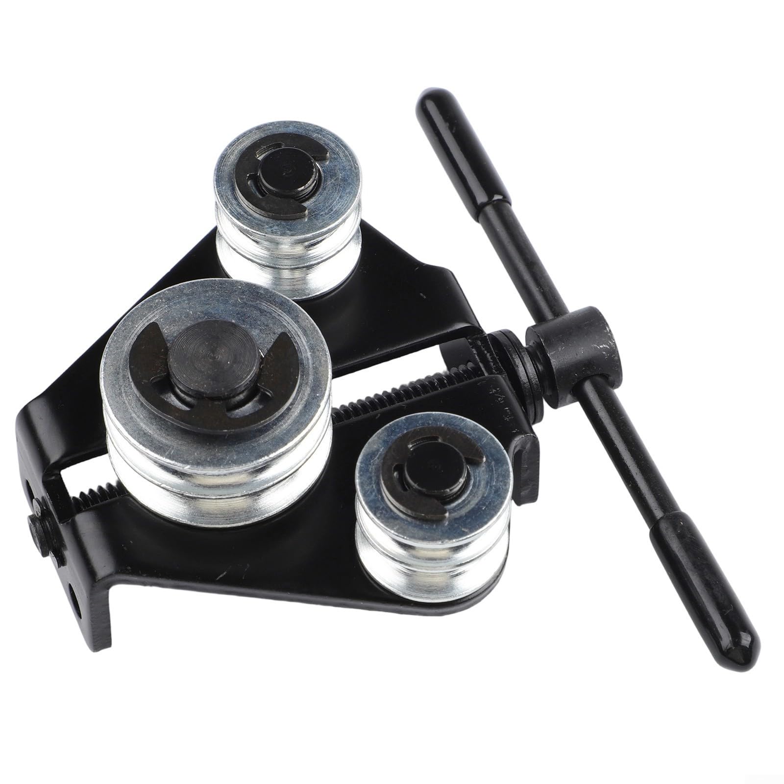 Doblador de Tubos Manual de Alta Resistencia con Mango ergonómico y Ranuras Antideslizantes para Crear Curvas precisas en tuberías de Freno y de Cobre. Color Negro.