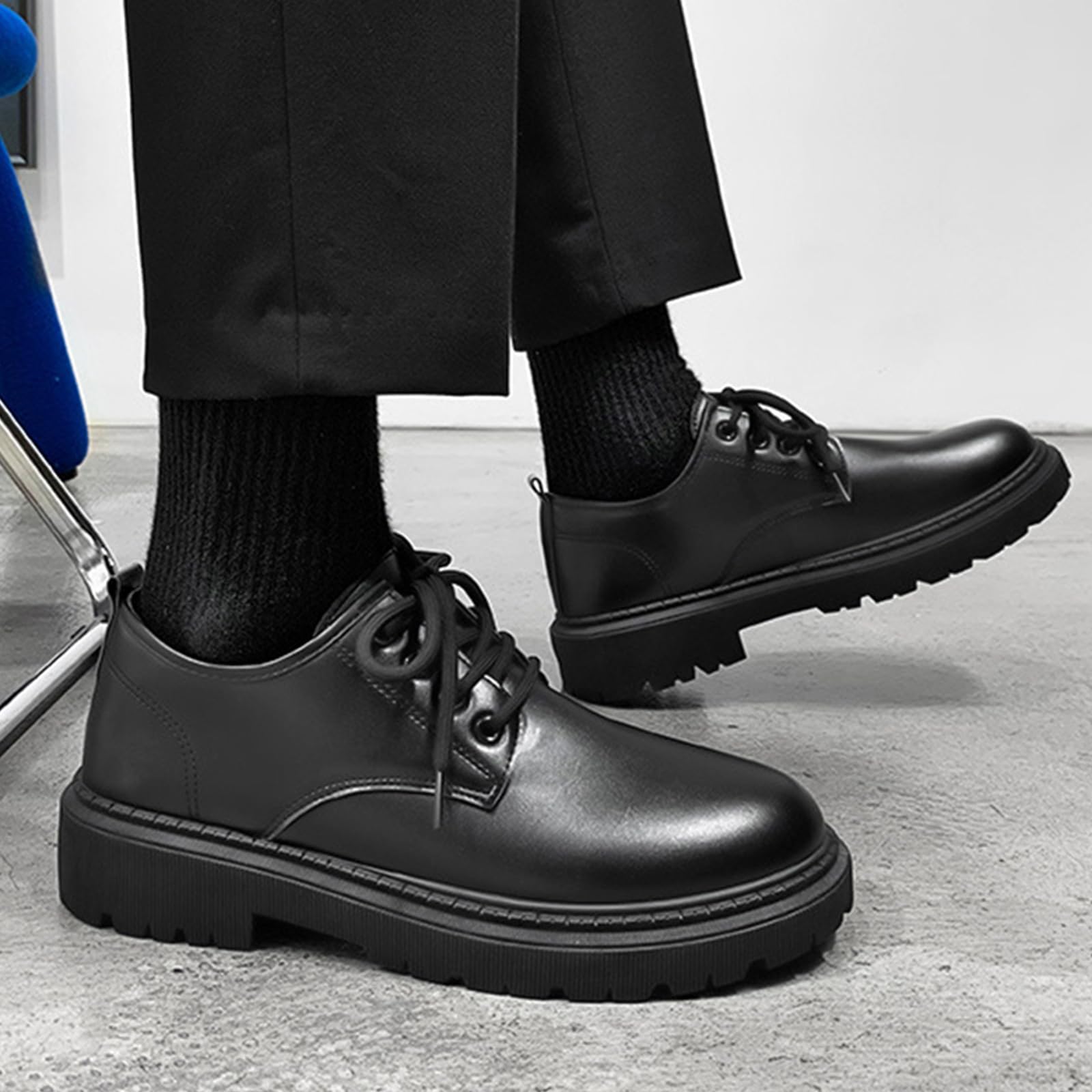 Scarpe Eleganti da Uomo Scarpe Formali | con Punta Arrotondata, Casual, in Pelle, con Lacci, Oxford, matrimonio
