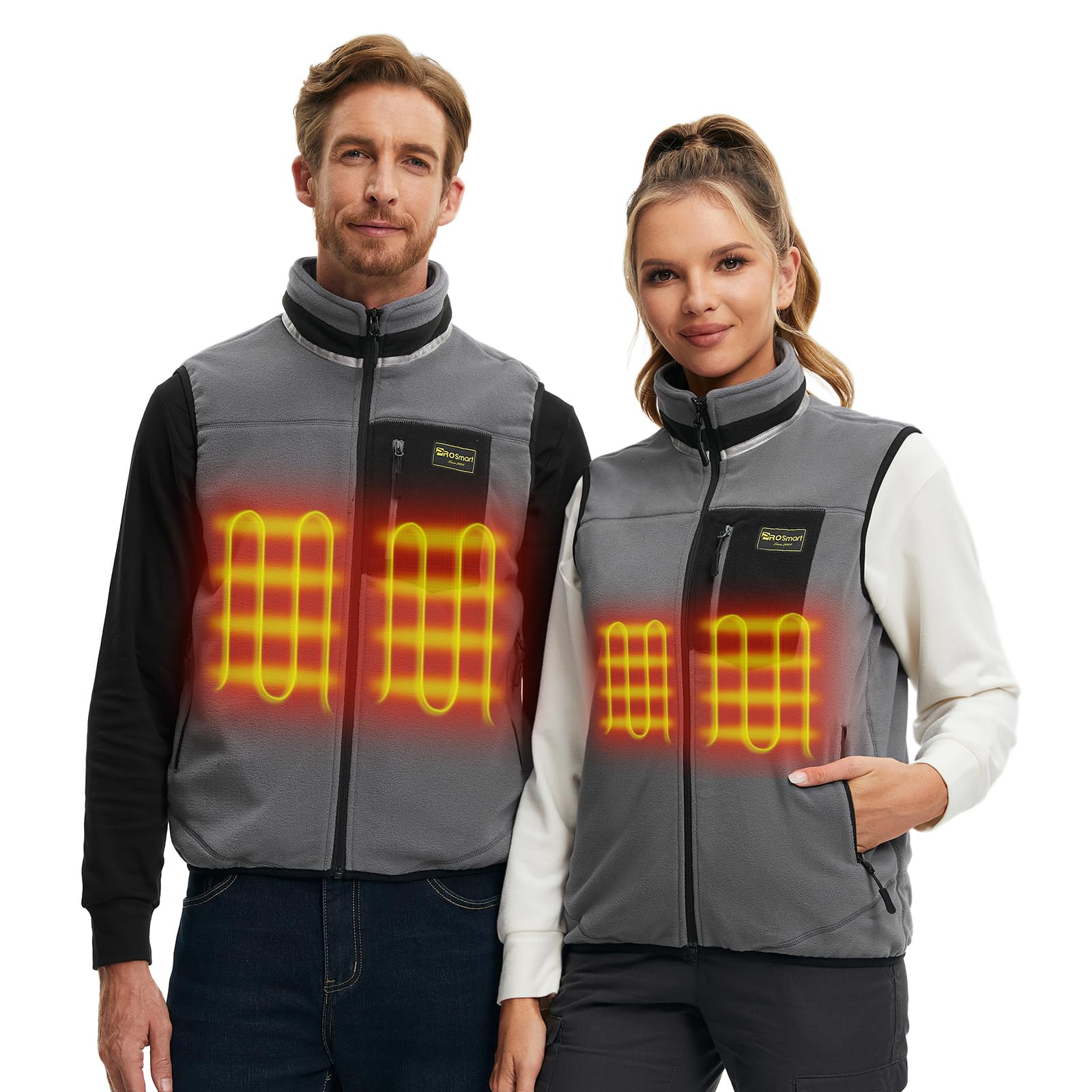 PROSmart Gilet Riscaldato Leggero Gilet Riscaldamento con USB Batteria, Unisex