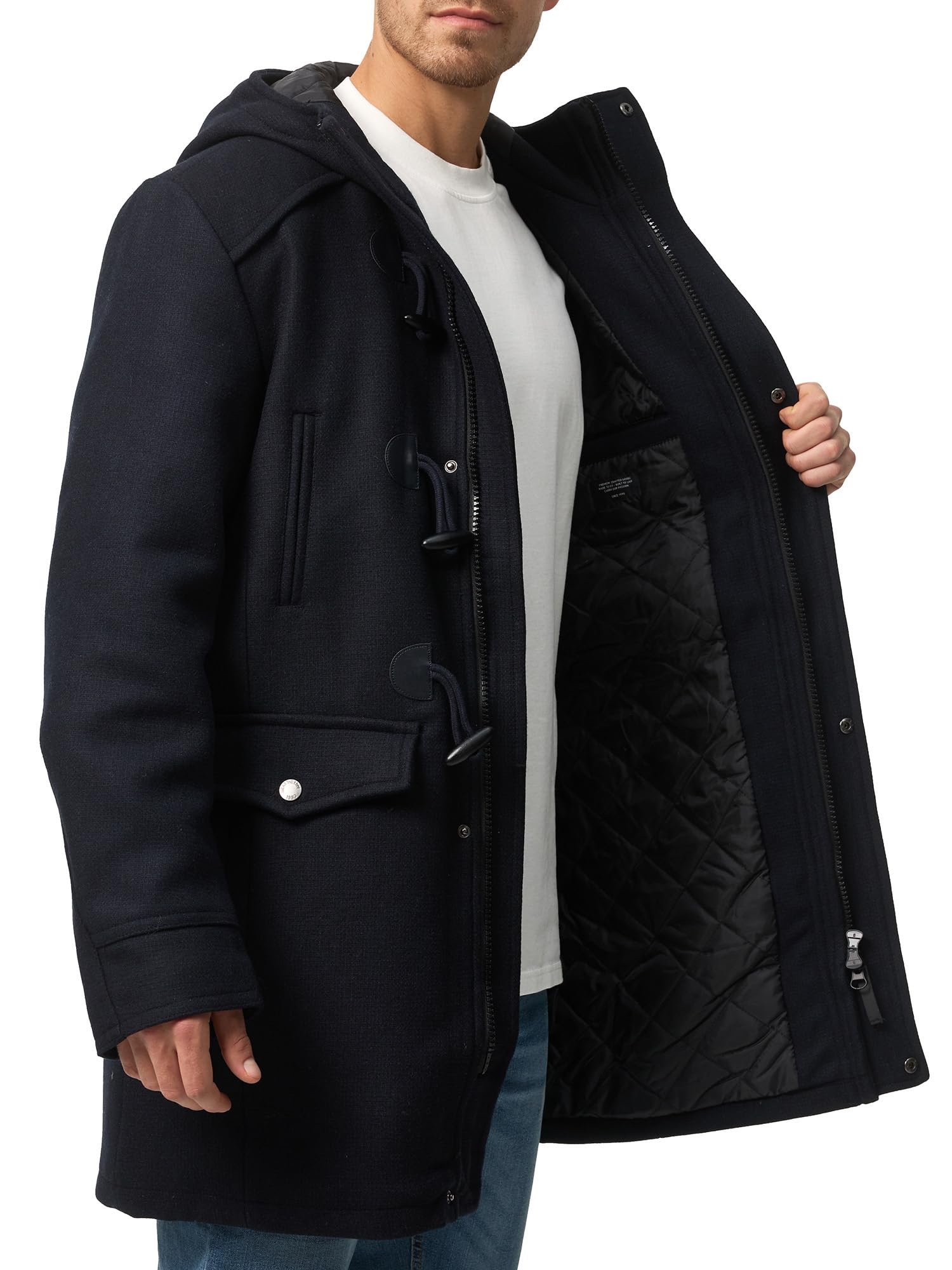 Indicode Hommes Liam Coat | Manteau d'hiver duffle-coat