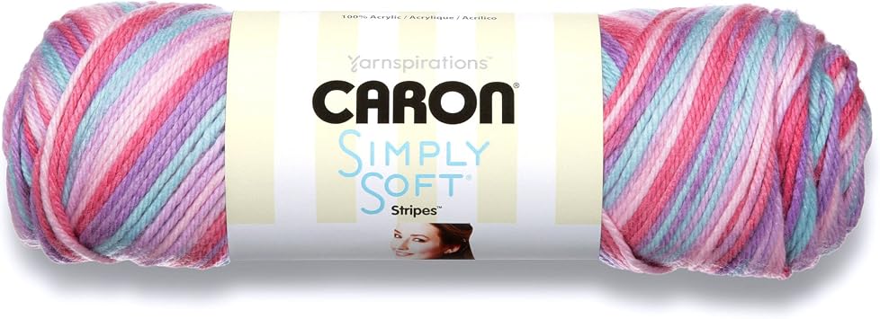 Caron Simply Soft Yarn 4 Medium Worsted Gauge 100% Acrylic - 5oz - Times Square - Machine Wash & Dry