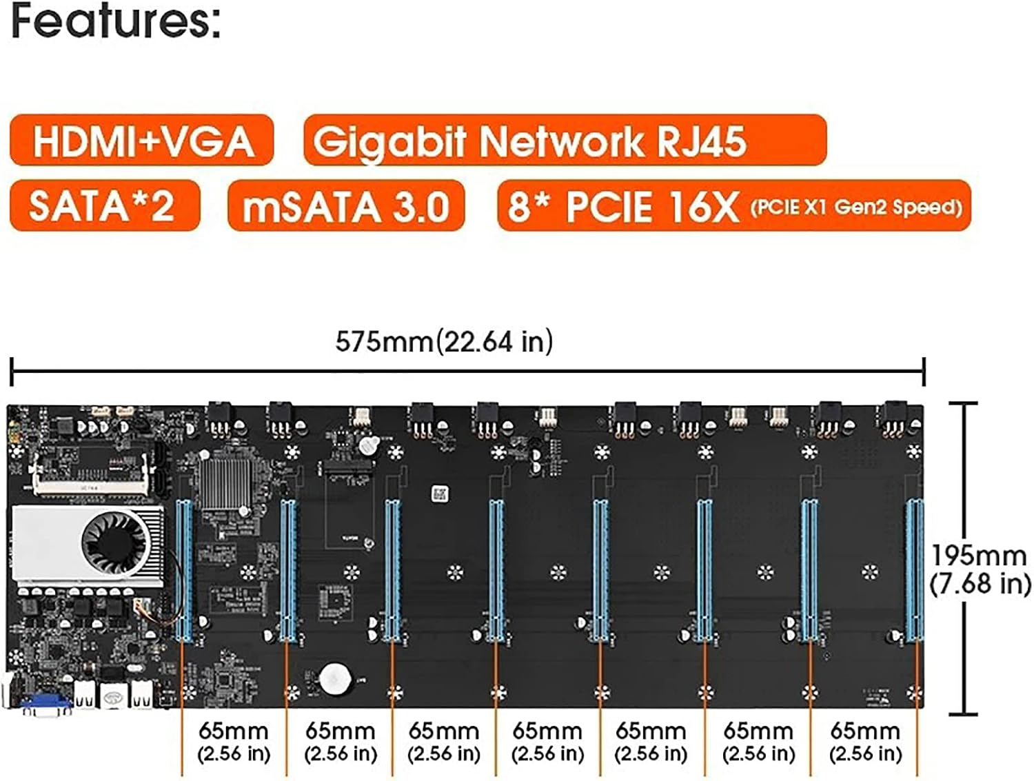 Amazon Co Jp マイニングリグcpuマザーボードセット 8 Gpuコンプリートマイナーリグ クリプトコイン通貨マイニング用マイニングマシンシステム 冷却ファン付きcpuマザーボードケースを含むbtc 37 Gpuマイ Btc S37 パソコン 周辺機器