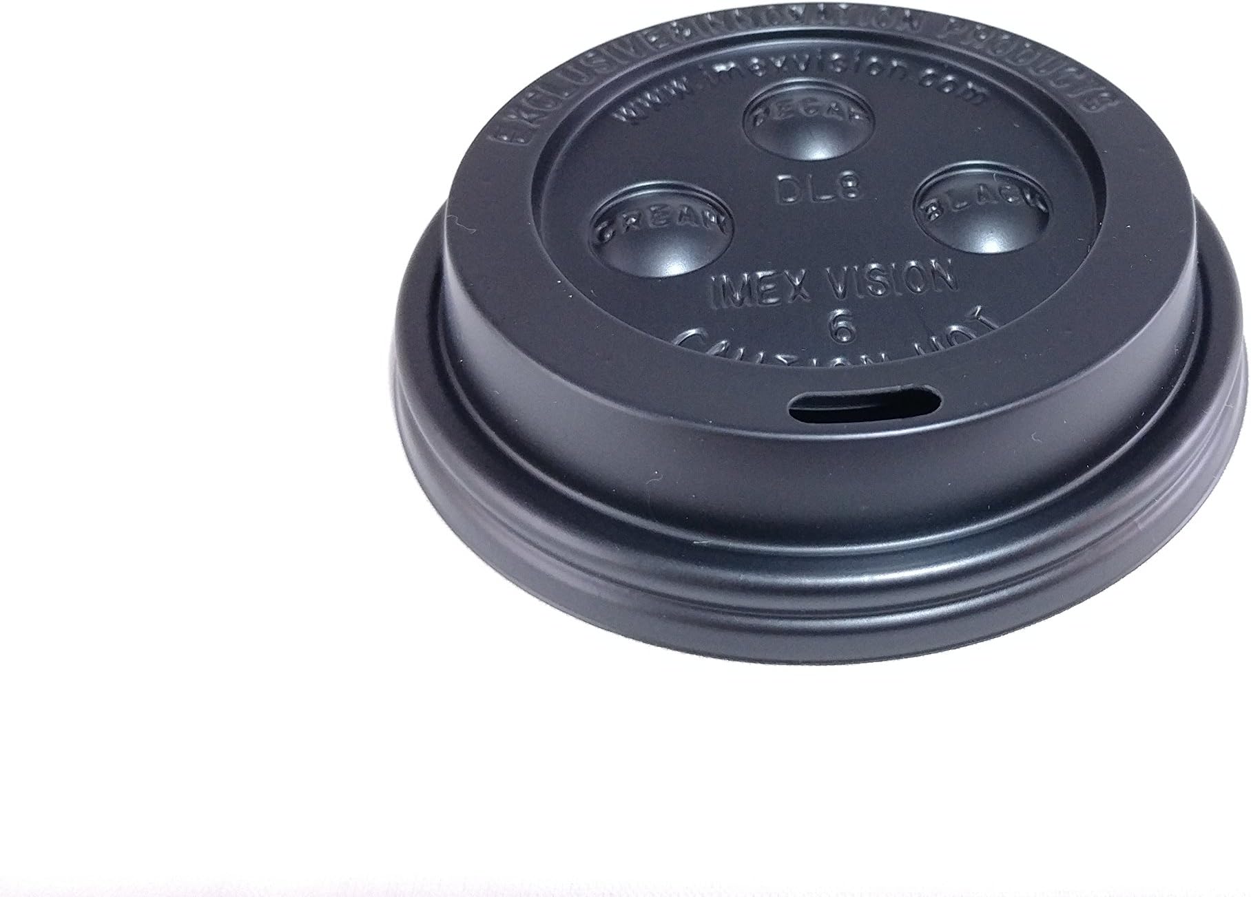 Dome Lids (Black, 8 oz)
