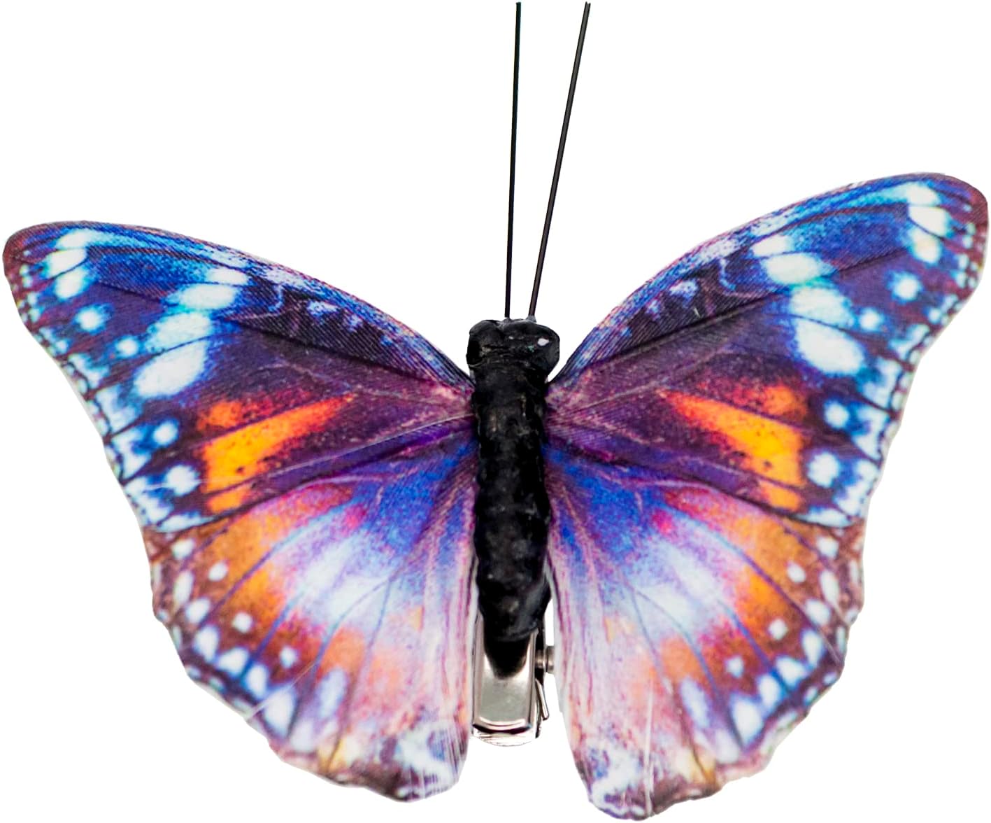 YCHTEWY-Feather Fake Butterfly for Craft Decoration Set of 12 with Clip Wedding Home Flower Pot Christmas Party Spring Home Decor Floral……