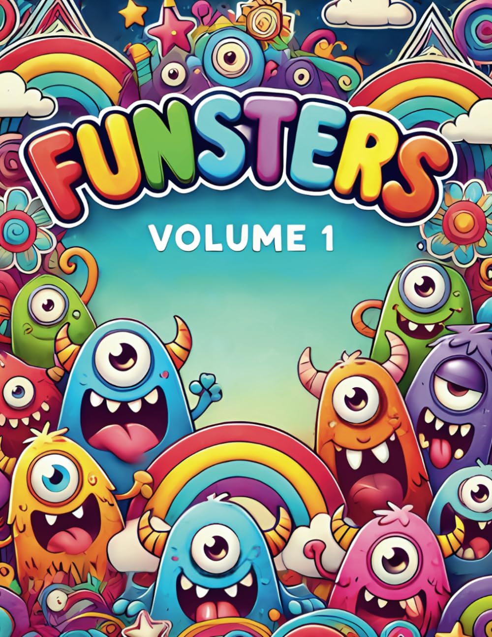 Adorable Whimsical Monsters FUNSTERS! The Best Giant Coloring Book For Kids: Fun Coloring Pages With Funny and Whimsical Creatures Ages 4-12