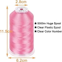 Vista 30 de New brothread - 2 Huge Spools 5000M Each Polyester Embroidery Machine Thread 40WT for Commercial and Domestic Machines - White