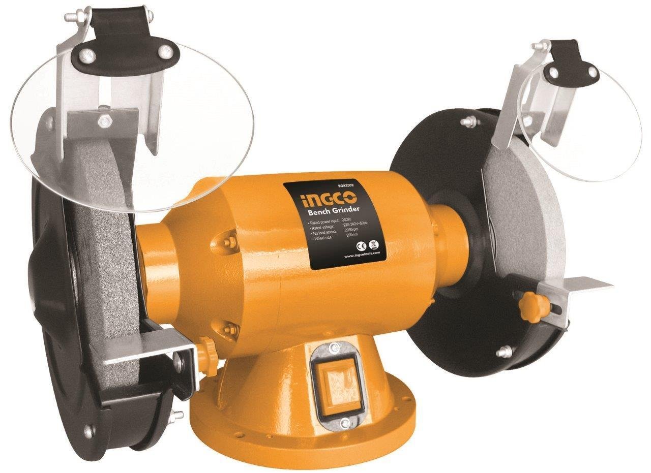 INGCO 350w Anti Vibration Bench Grinder (Yellow, 8")-image-7