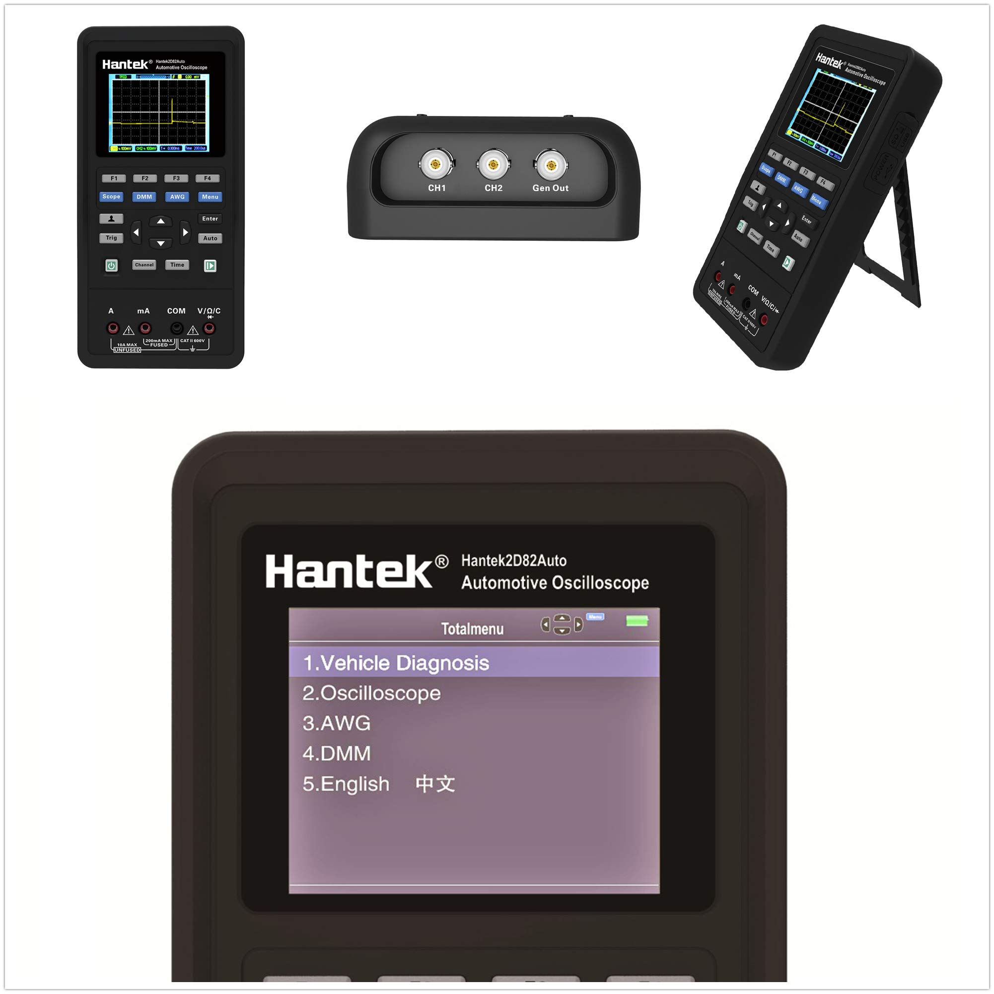 Hantek Professional Automotive Oscilloscope 2D82AUTO, 4 in 1 Handheld