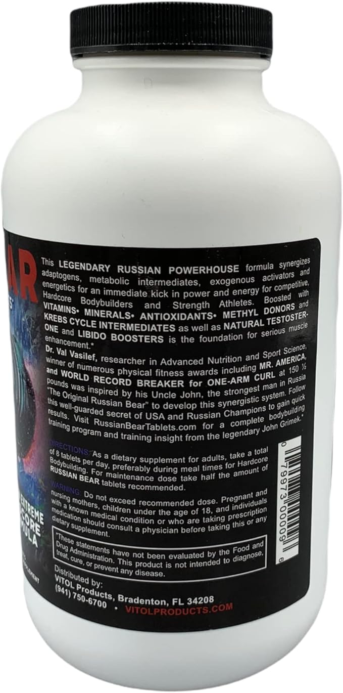 Amazon.com: Vitol Russian Bear Tablets 200 count : Health ...