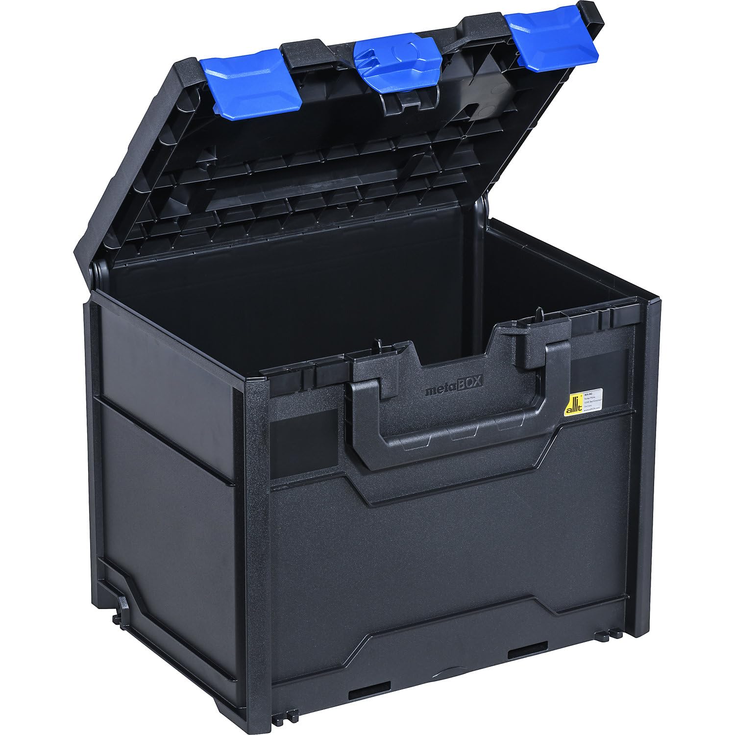 Allit | Transport- und Aufbewahrungsbox | schwarz/blau | ABS | Außen-LxBxH 396 x 296 x 340 mm
