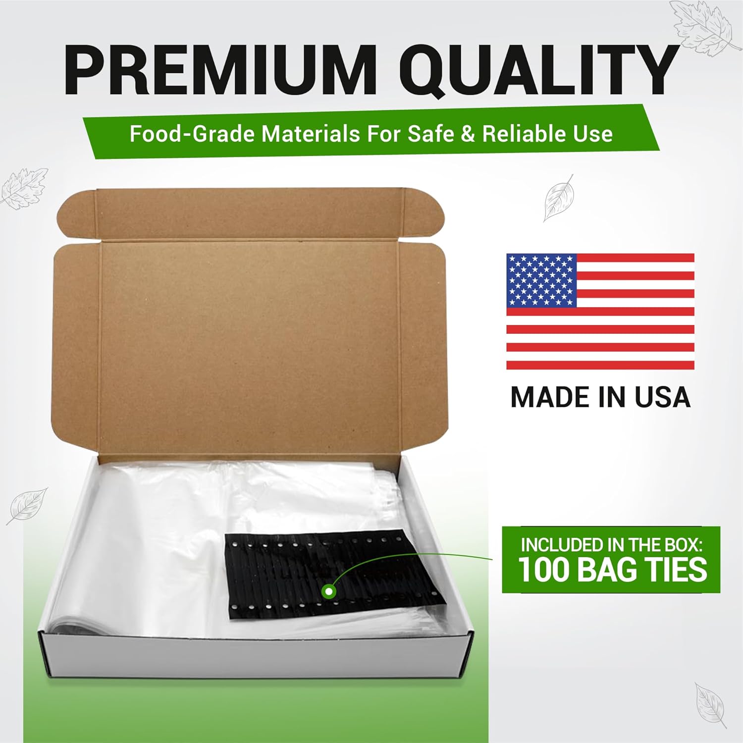 Turkey Oven Bags for Roasting – 100-Pack Heavy-Duty, Oven-Safe Cooking Bags (19" x 24.5") – BPA-Free, Heat-Resistant, Made in USA