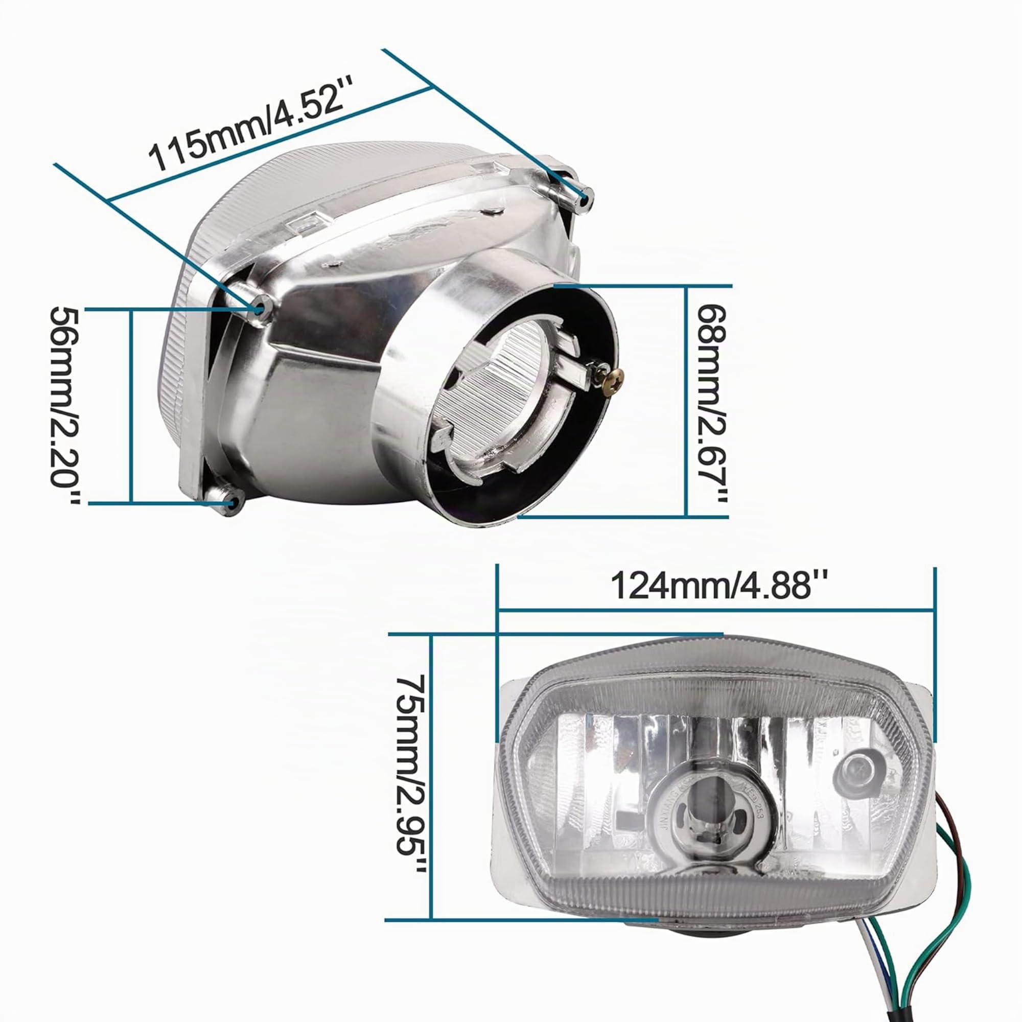 GOOFIT 12V Faros de motocicleta Reemplazo para Suzuki Motocicleta modificada 50cc 70cc 90cc 110cc 125cc 150cc Dirt Pit Bike