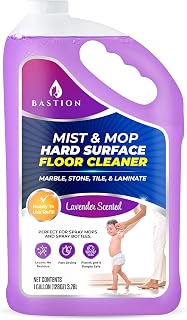 Hard Surface Liquid Floor Cleaner Solution - Mist & Mop Ready-To-Use for Marble, Stone, Granite, Tile, Vinyl, Laminate, Linoleum - Multi-use - Safe, Gentle, & Natural - Removes Dirt, Stains, & Odors - Lavender Scent, 1 Gallon (128 oz.)