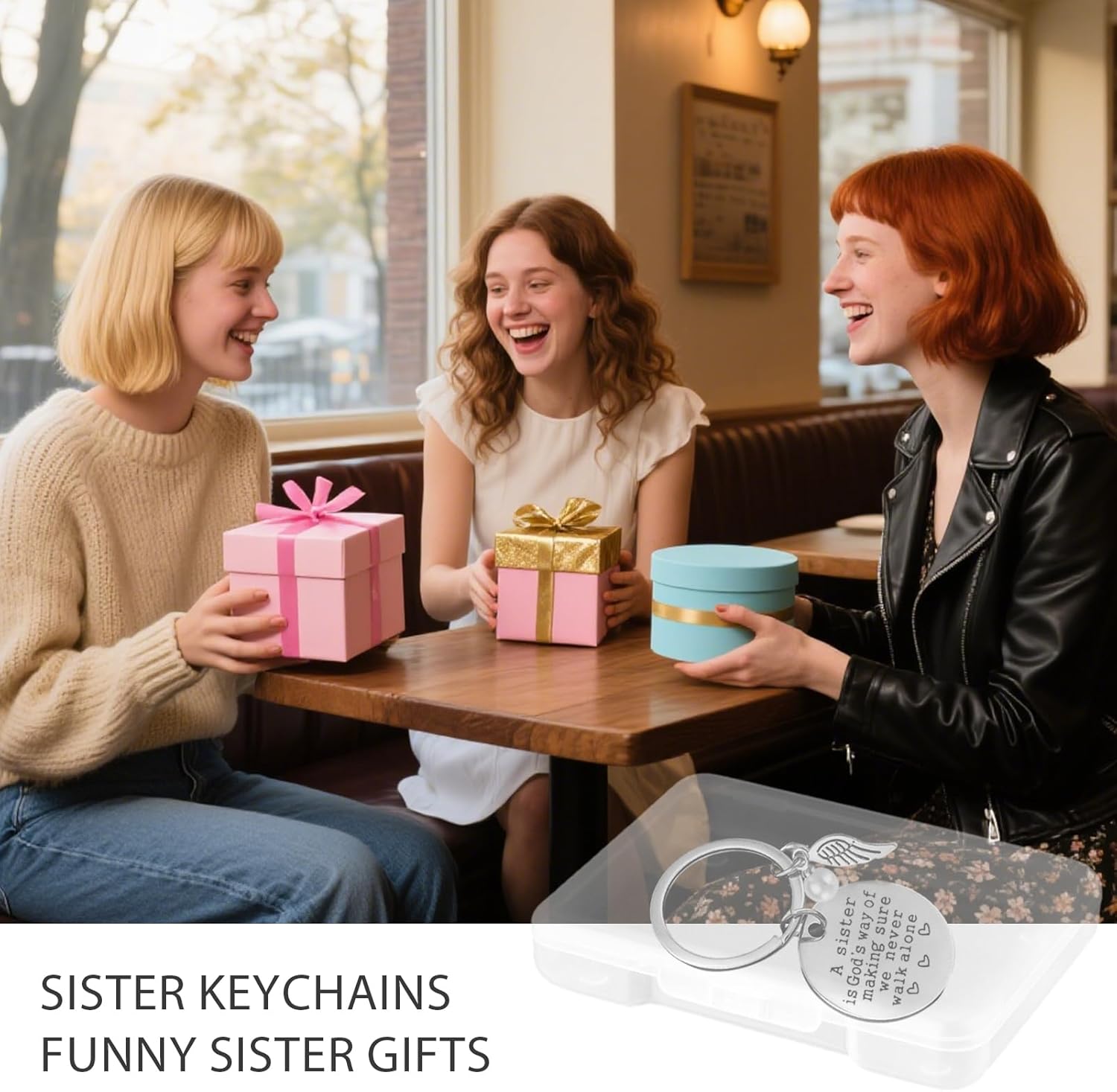 Best Friend Dad Mom Sister Birthday Gift for Women Funny Christmas Keychain Present - Image 3