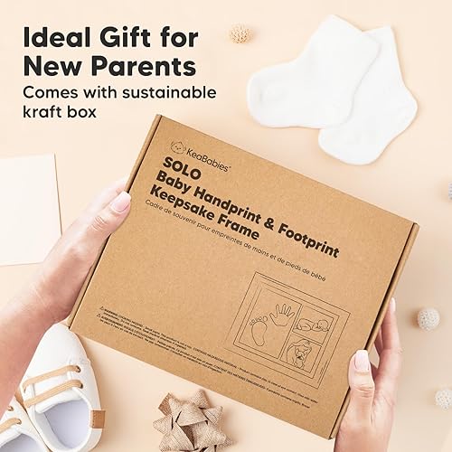 Miniatura 8 de Kit de recuerdo de huellas de bebé  Marco de fotos para recién nacidos  Kit de recuerdos para bebés regalo para baby shower, para niños y niñas