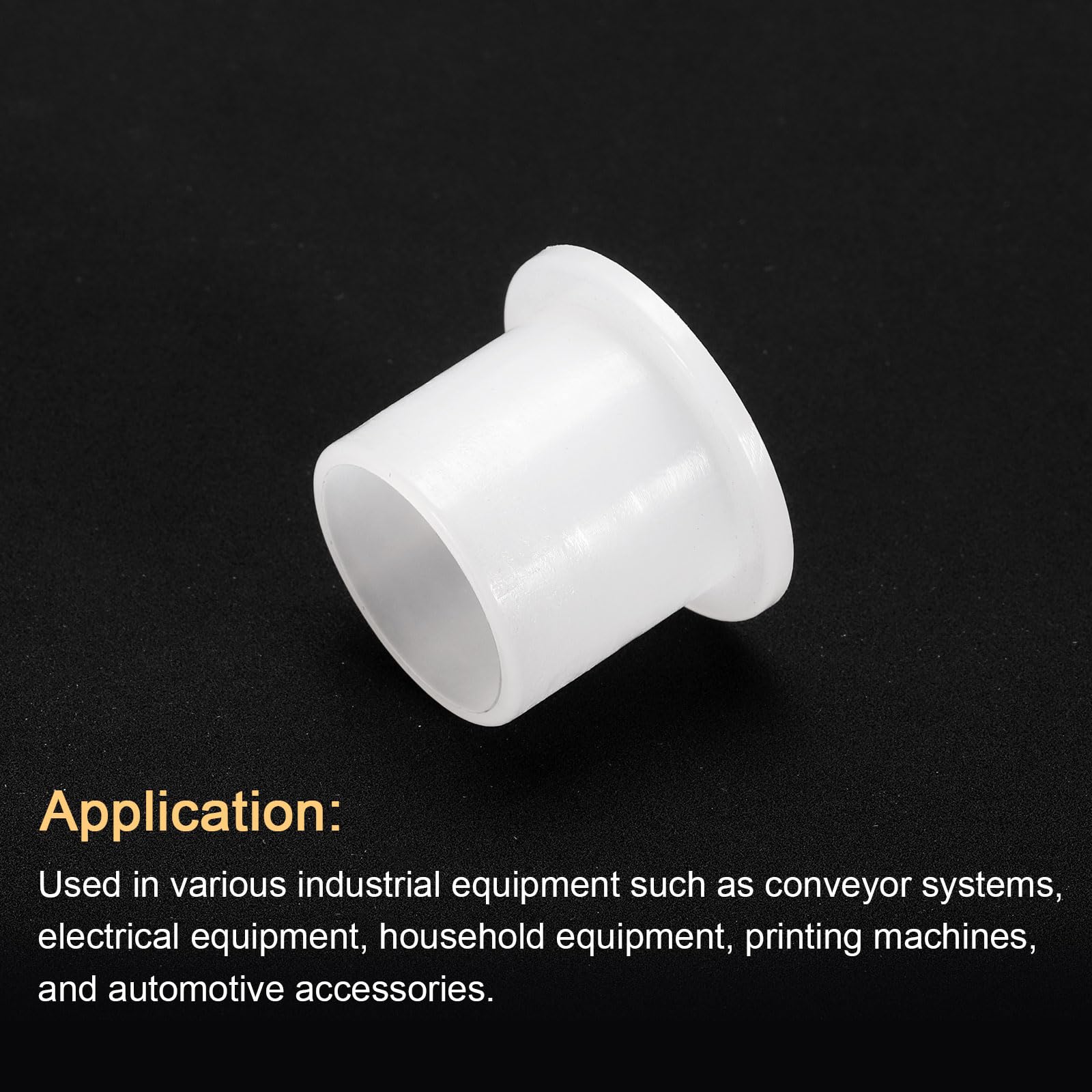 QUARKZMAN 12 szt. Łożyska kołnierzowe tuleje plastikowe ID 20,1 mm x wysokość 23 mm x długość 22 mm tuleje nylonowe, białe