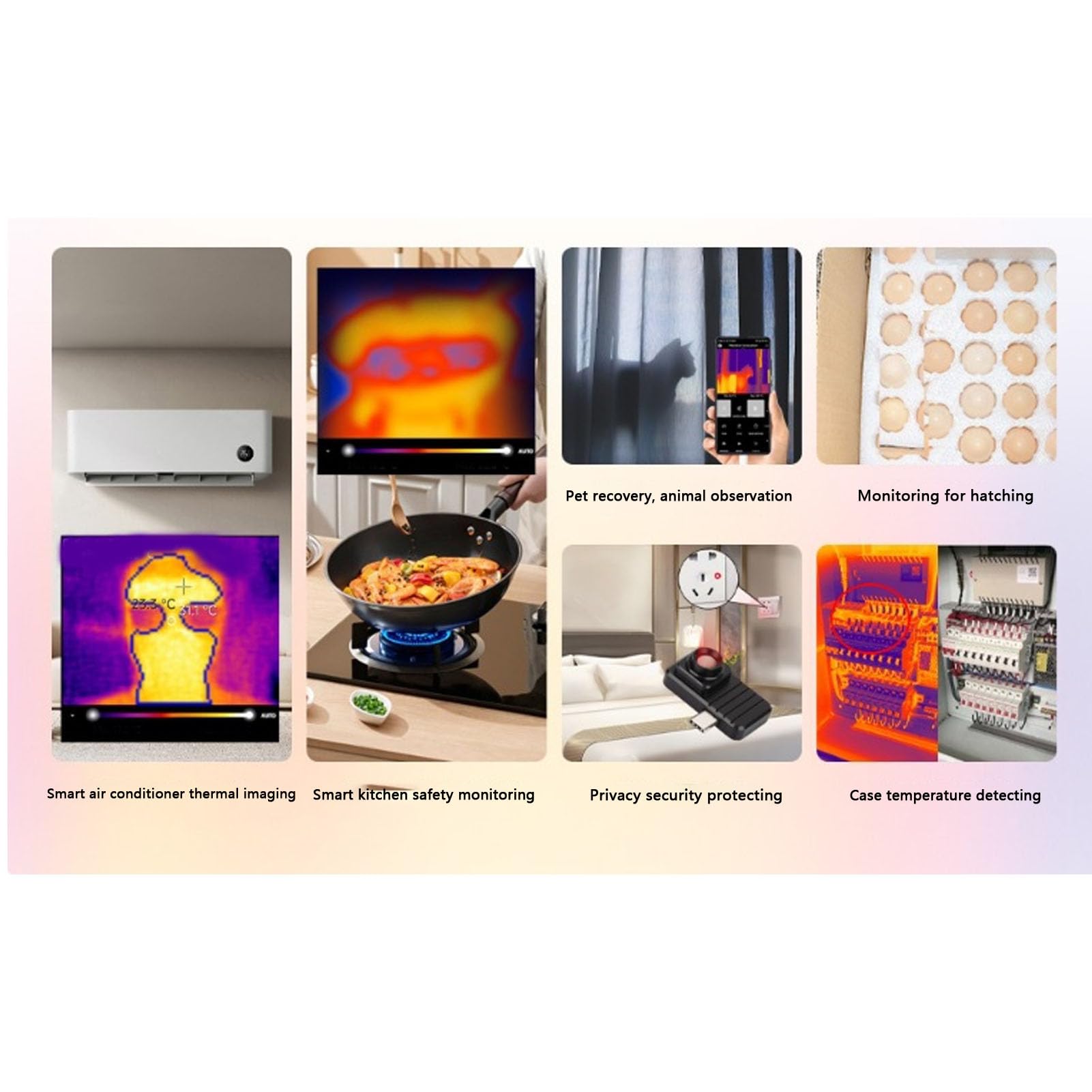 Tosuny Kamera Termowizyjna do Smartfona, rozdzielczość 160x120, Kamera Termowizyjna na podczerwień USB C z aluminiową obudową, Funkcja Plug & Play dla Telefonu z Systemem Android,