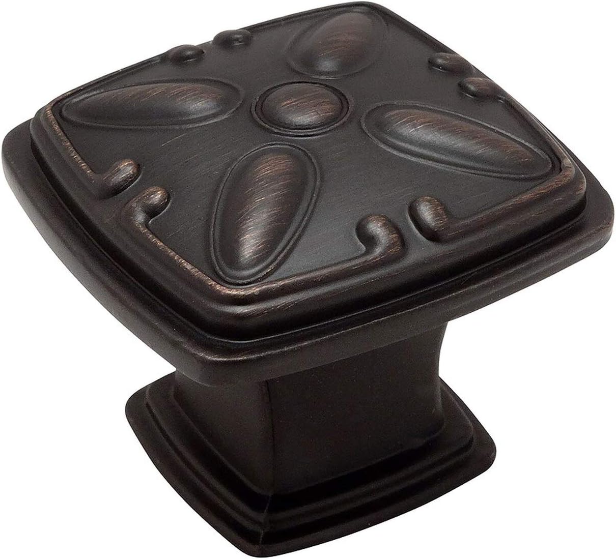 25 Pack - Cosmas 4393ORB Oil Rubbed Bronze Modern Cabinet Hardware Knob - 1-1/4" Inch Square
