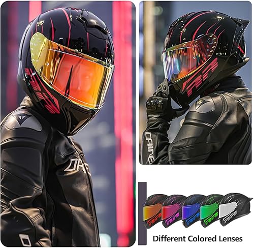 Miniatura 6 de Casco abatible de cara completa para motocicleta, casco integrado con Bluetooth, aprobado por DOTECE, cascos modulares de motocross, múltiples