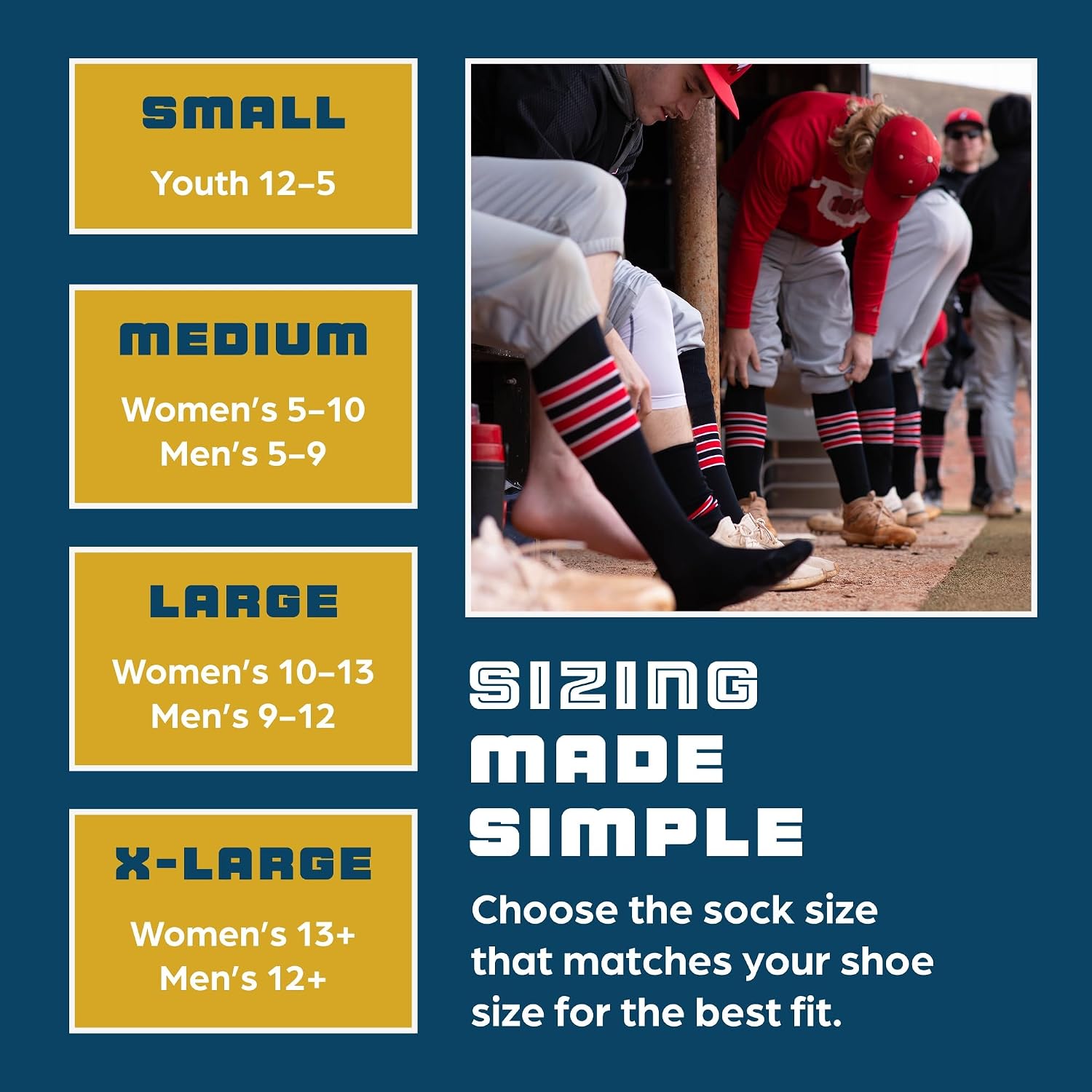 MadSportsStuff Softball Socks Baseball Socks | White & Team Colors | USA Made | Sizes for Girls, Youth Boys, Men & Women