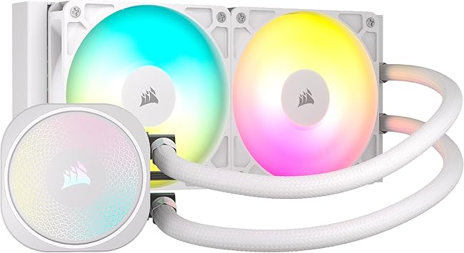 CORSAIR Nautilus 240 RS ARGB Liquid CPU Cooler – 240mm AIO – Low-Noise – Direct Motherboard Connection – Daisy-Chain – Intel LGA 1851/1700, AMD AM5/AM4 – 2X RS120 ARGB Fans Included – White : Amazon.co.uk: Computers & Accessories