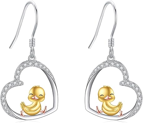 Penguin/Pig/Wolf/Cat/Highland Cow/Opossum/Sloth/Horse/Octopus/Lizard/Cardinal Sterling Silver Dangle Earrings Cute Animal Jewelry Gifts for Women