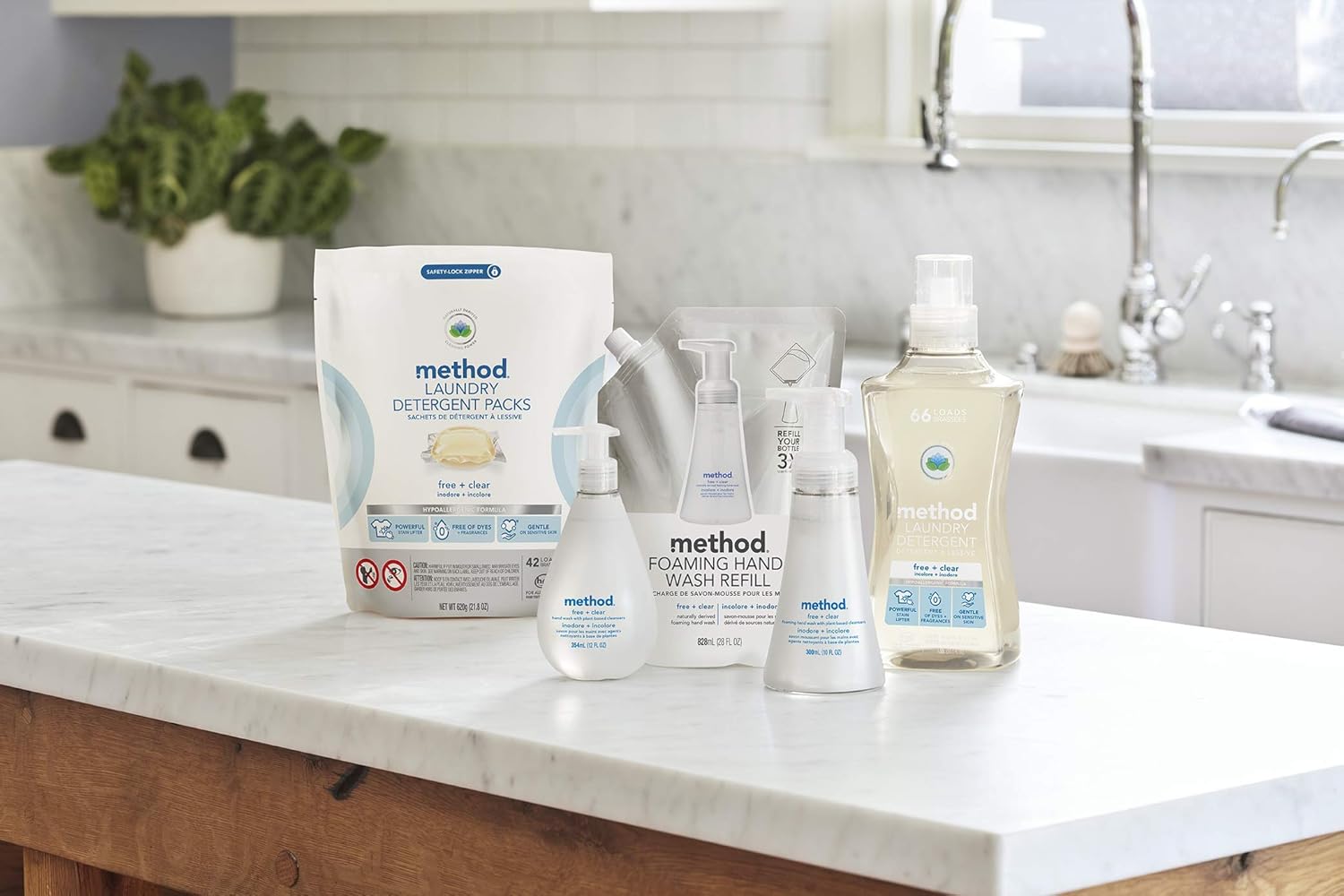 Method Laundry Detergent Pump, Free + Clear, 20 Ounces, 50 Loads
