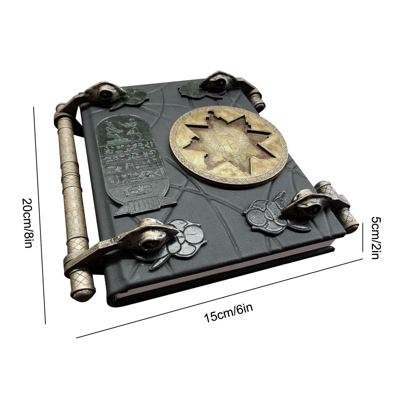 Mummia Prop Repliche Libro dei Morti - Scultura in resina fatta a mano, manufatto magico egiziano antico, decorazione realistica in stile film | Ornamento da collezione per regalo souvenir