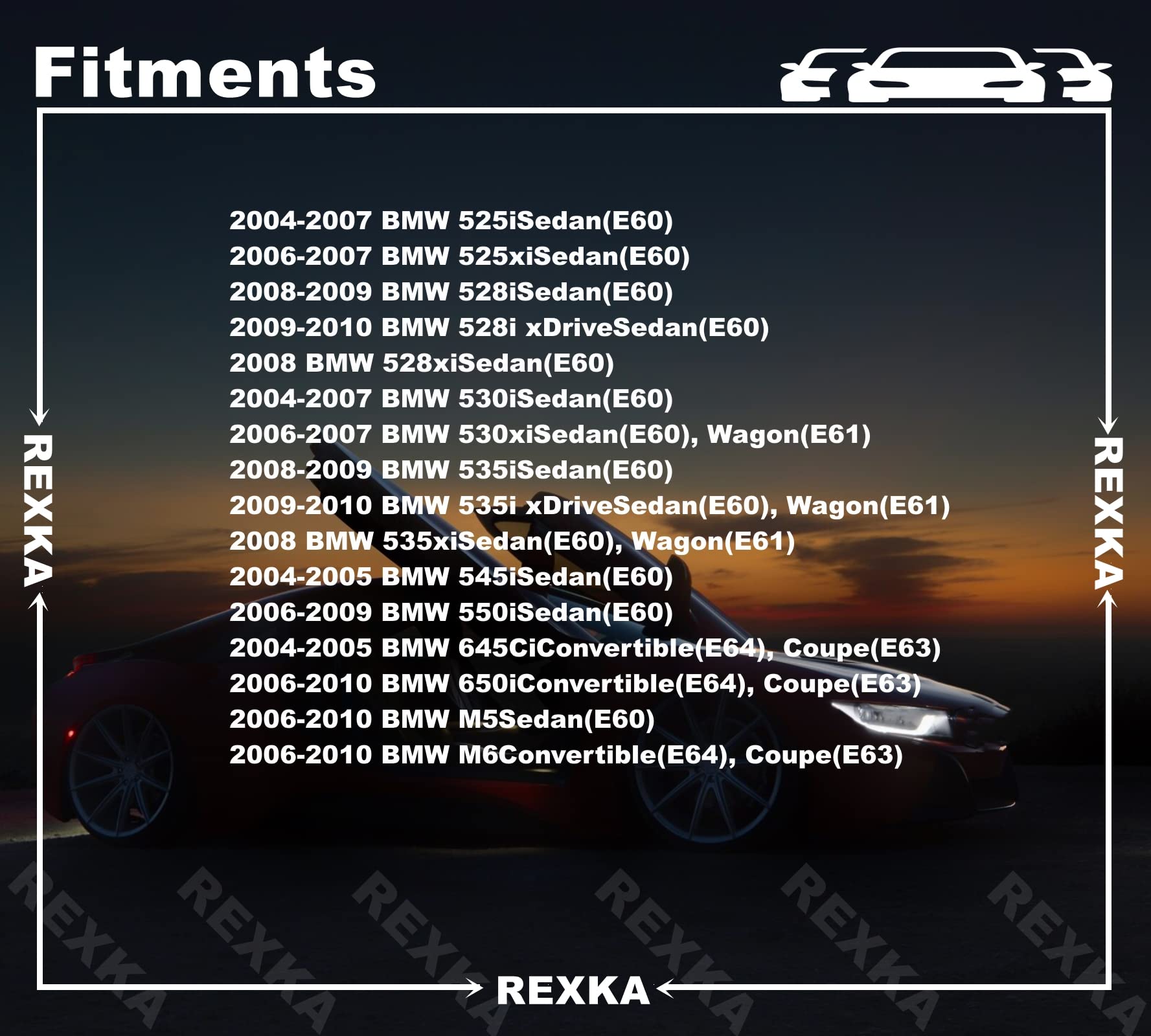 Amazon.com: Rexka 20 Sets Rocker Molding Pin & Clip for BMW E60 