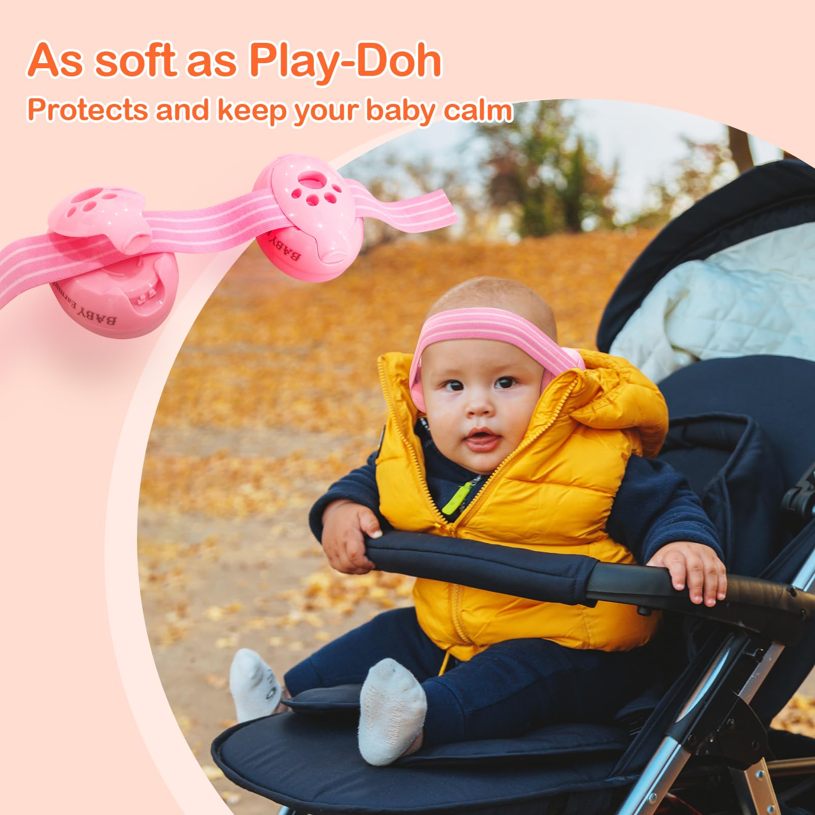 ZOHAN 001 Ear Defenders Baby 3-36 months Earmuffs Noise Cancelling Infant Adjustable Headband for Toddlers Comfort Headphones Against Hearing Damage - Image 4