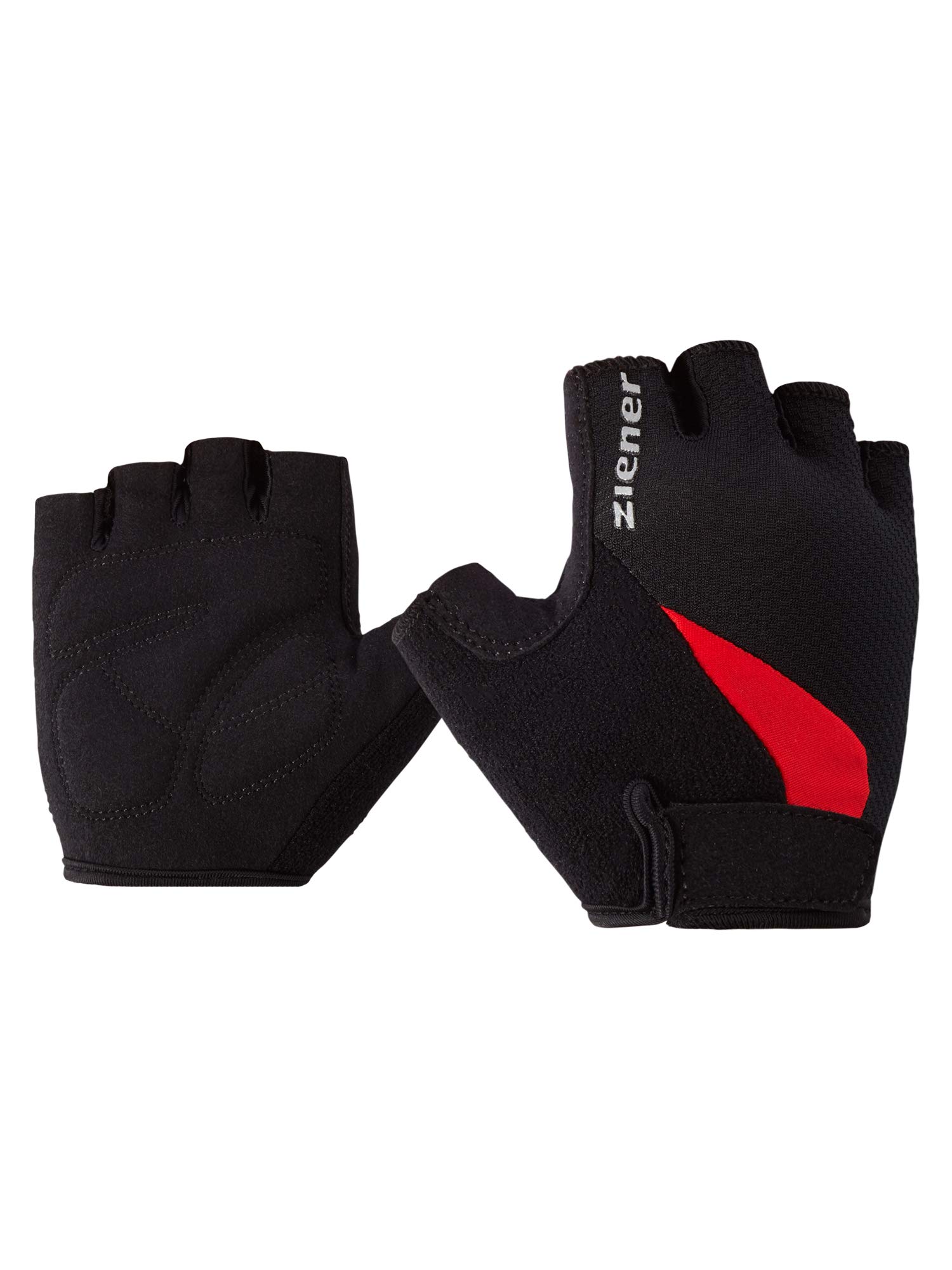 Ziener Crido Children's Cycling Gloves, Mountain Bike, Cycling Gloves, Short Finger, Breathable, Cushioning, Red, L