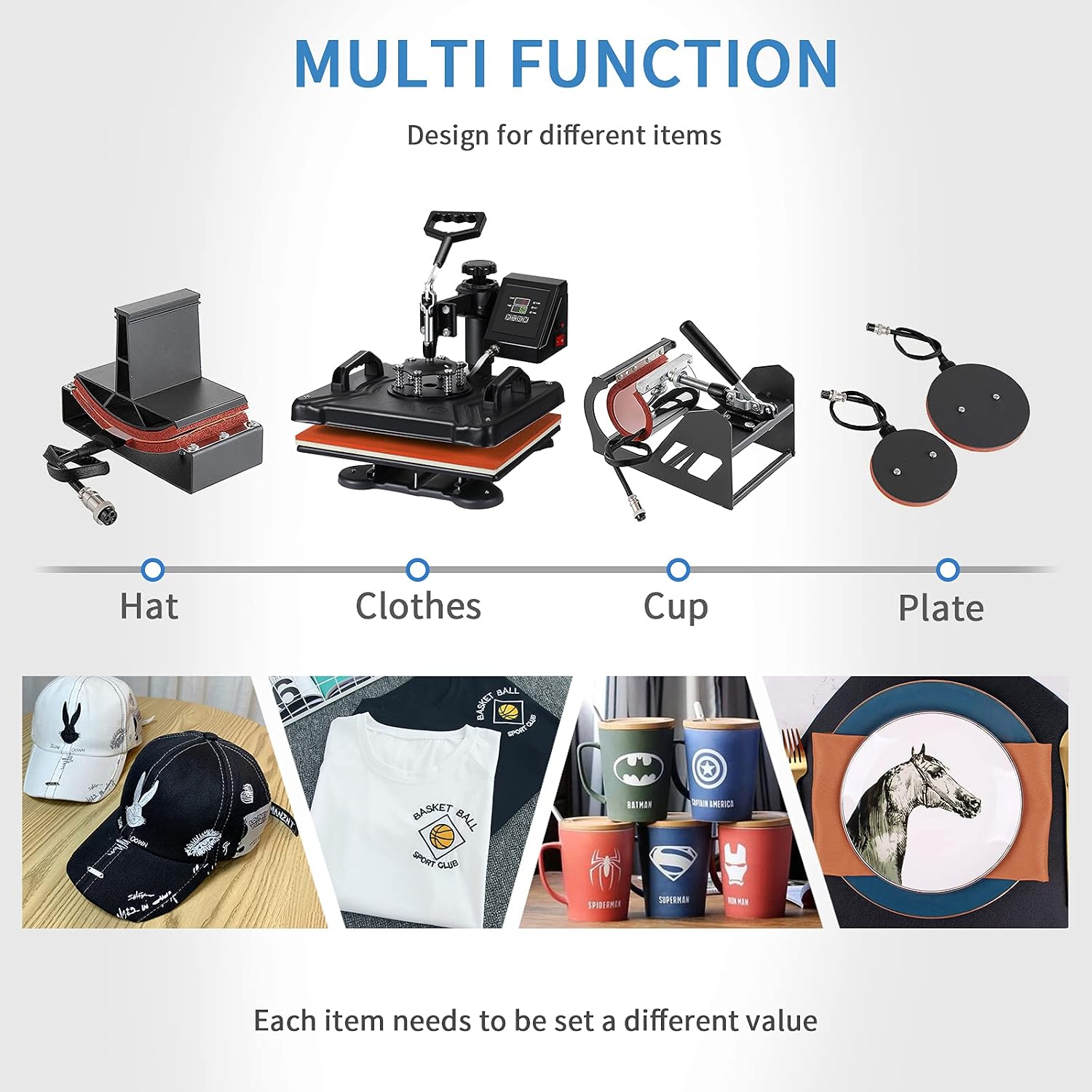 SURPCOS Heat Press Machine for T Shirts 