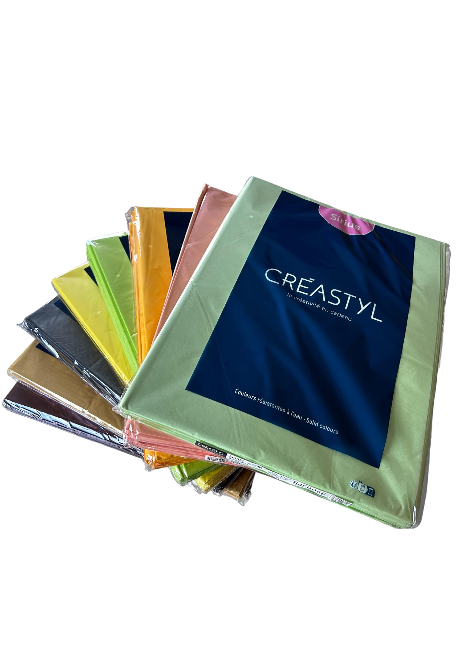 CREASTYL Rame papier de soie, mousseline 480 feuilles 75x50cm pour Noël, vacances, anniversaires et toutes les occasions, emballage cadeau, déménagement... (Orange)