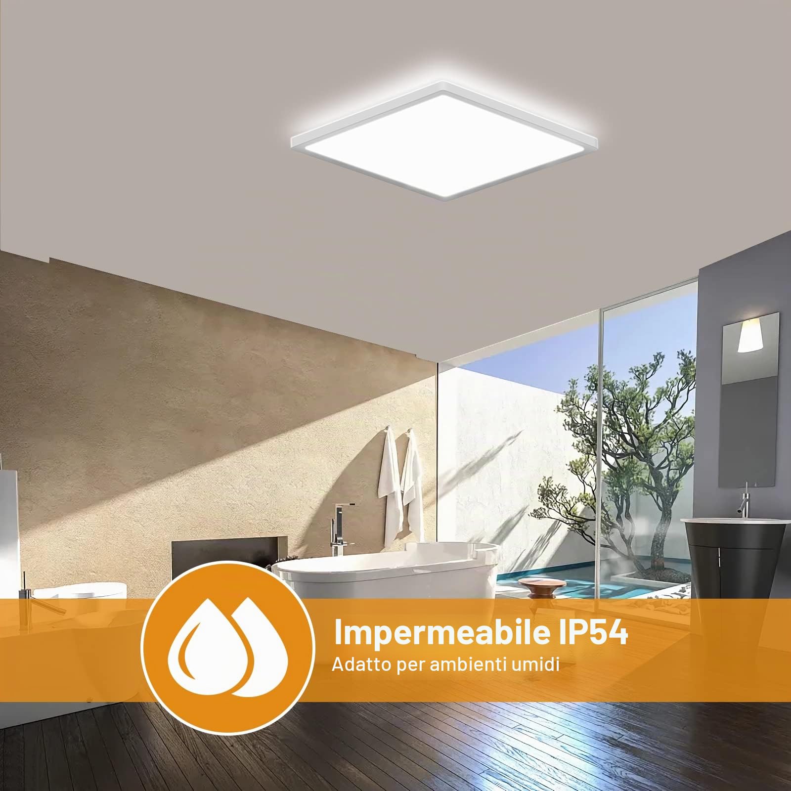 LEZOE Plafoniera LED RGB dimmerabile con telecomando, lampada da soffitto 24W 2400LM che cambia colore, pannello LED piatto 3000K-6500K per soggiorno camera da letto cameretta cucina bagno 30x2,5 cm