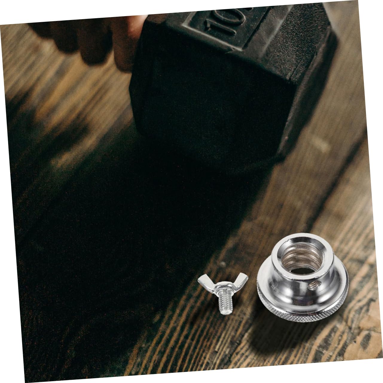 6pcs Dumbbell Locking Nuts - Barbell Collars Self-Locking Nuts for Dumbbell Bars and Barbells Easy to Install Remove