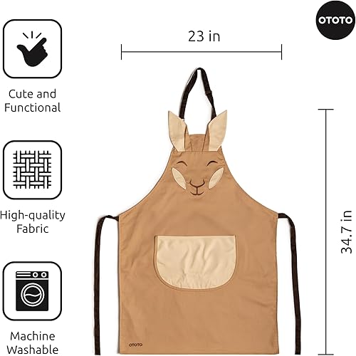 Miniatura 5 de OTOTO Nuevos delantales Aproo para cocinar bonito delantal, delantal de cocina con bolsillos, regalo de cocina, regalos de canguro, (solo delantal),
