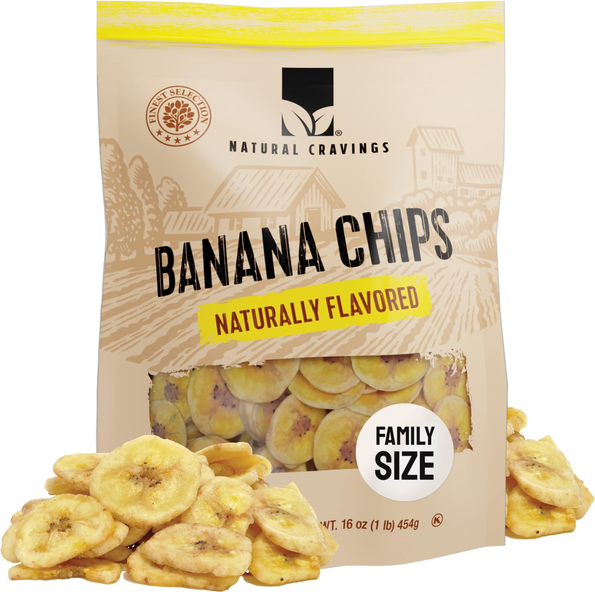 Healthy Banana Chips Dried Slices Family Pack Bags of
