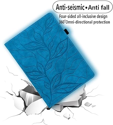 Miniatura 6 de Rosbtib Funda para Samsung Galaxy Tab S9 PlusS8 PlusS7 Plus, Hoja De Árbol En Relieve Diseño Ultra Delgada Ligero Folio Cubierta Para Galaxy Tab S9
