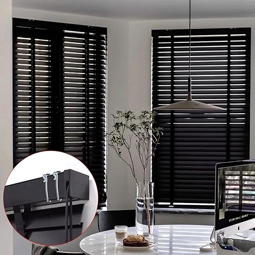 Miniatura 6 de Hitefu 20 clips de cenefa, clips de repuesto de plástico de 3.25 pulgadas para cenefa de ventana, clips ocultos transparentes para cenefa horizontal