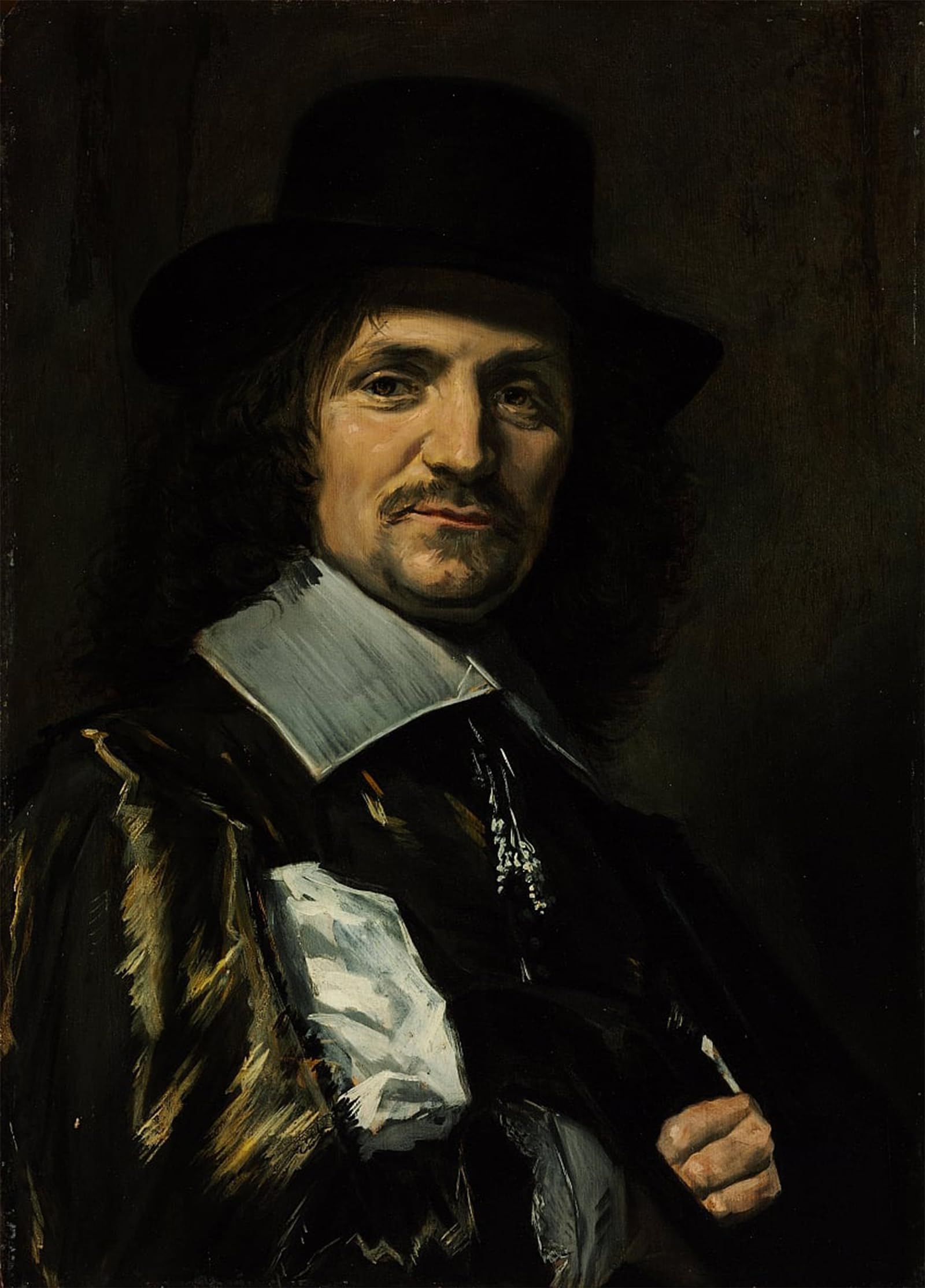 SERENDIPITP Vintage Picture Print on Canvas Wall Art Poster Portrait of Painter Jan Asselyn by Frans Hals Artwork Print Poster for Wall Decor 60x90cm