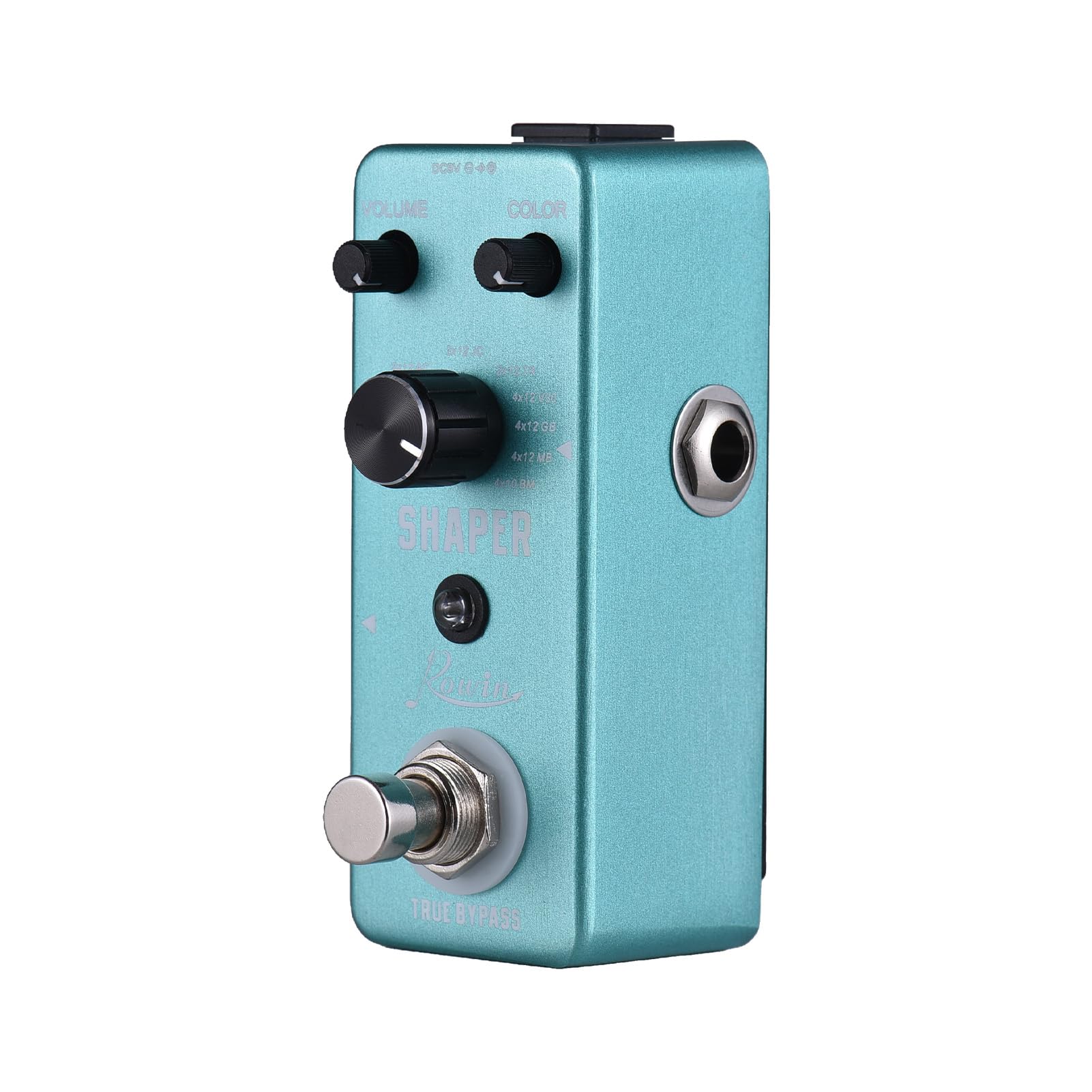 Rowin Pedale Effetti per Chitarra, 11 Modelli, Funzionalità True Bypass Interruttore a Pedale per Chitarristi Elettrici, Prestazioni in Lega di Zinco Ciano