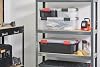 Iris Ohyama, Box, plastic organizer, set of 4, 50 l, stackable, clip handle, garage, pantry, attic - Air Tight Box AT-L - black