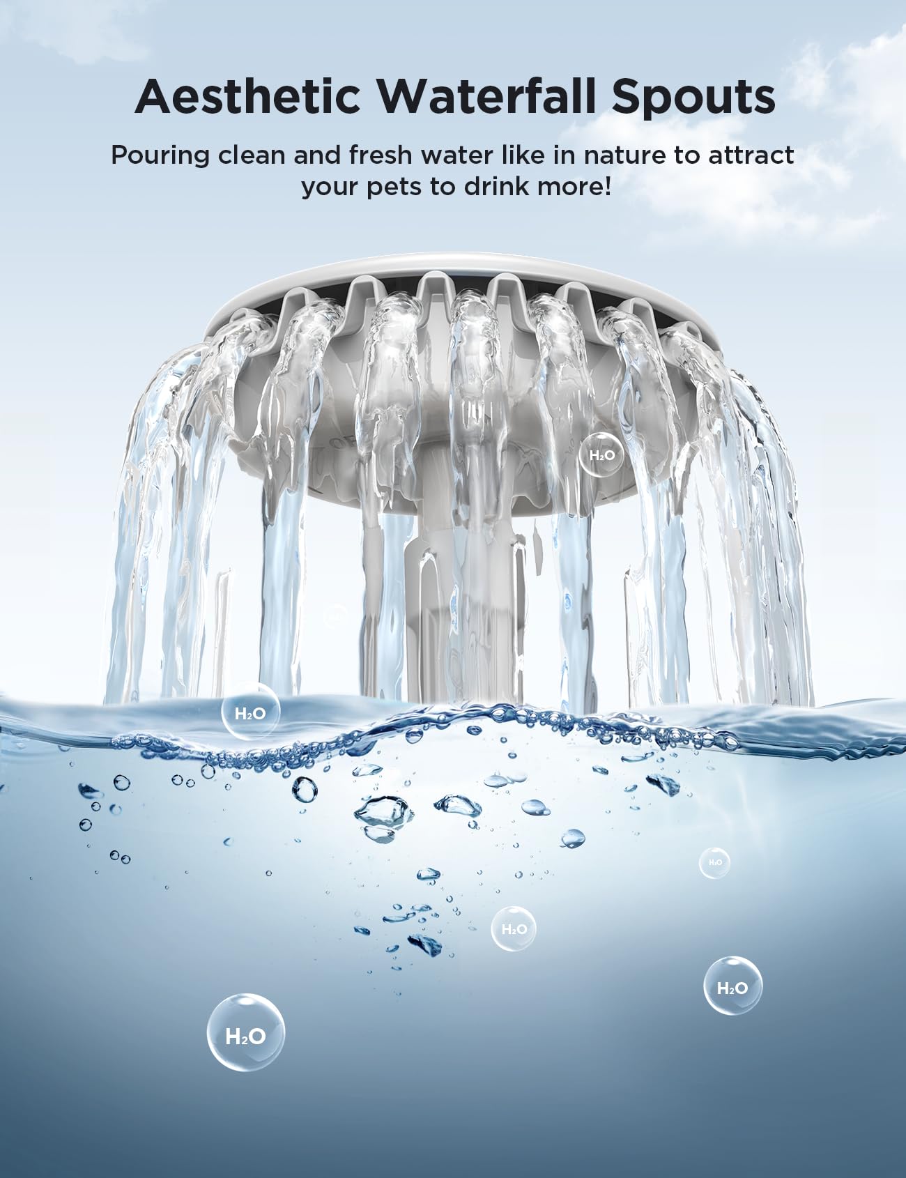 FEELNEEDY Fontanella per Cani e Gatti 7L/1.8Gal/230oz, Fontana d'Acqua Fresca con Serbatoio Visivo Senza BPA Distributore con Sistema di Filtrazione a 3 Strati e Pompa Silenziosa