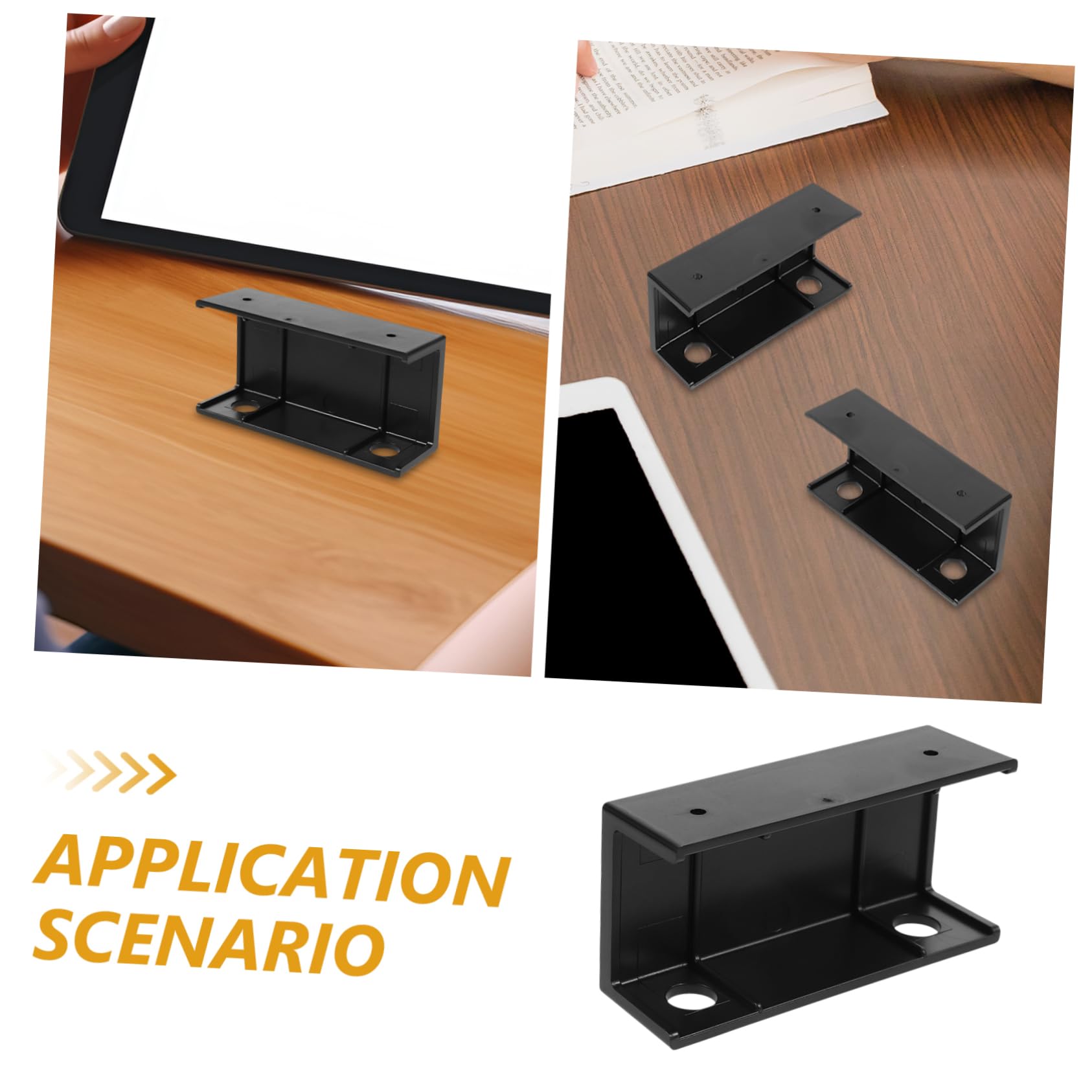 KALLORY 1set Under Desk Laptop Mount Keyboard Holder Bracket Multifunctional Shelf for Laptops Tablets and Routers Sturdy Easy Installation for Workspace Organization